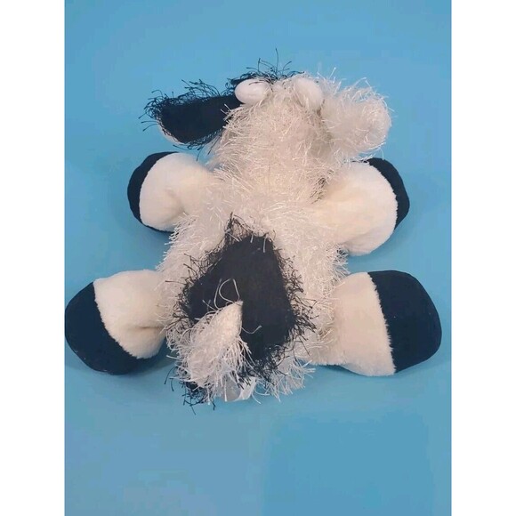 Ganz Webkinz Black White Cow 10" Plush Stuffed Animal Shaggy No Code - Picture 4 of 10